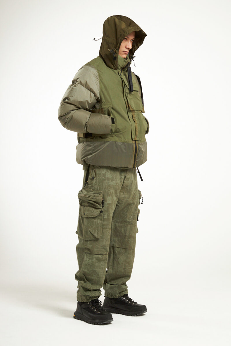 NMN_I22240_201 [ARMY – MULTIFABRIC DOWN JKT] – NemeN